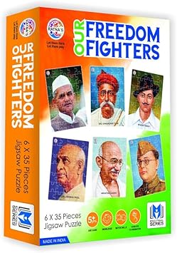 RATNAS Our Freedom Fighters Jigsaw for Kids. Learn About The Super Heroes of India WHO Helped India Before and After Independence