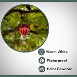 Garden Mile Red Solar Hot Air Balloon Lantern 44cm Flickering Flame LED view 3