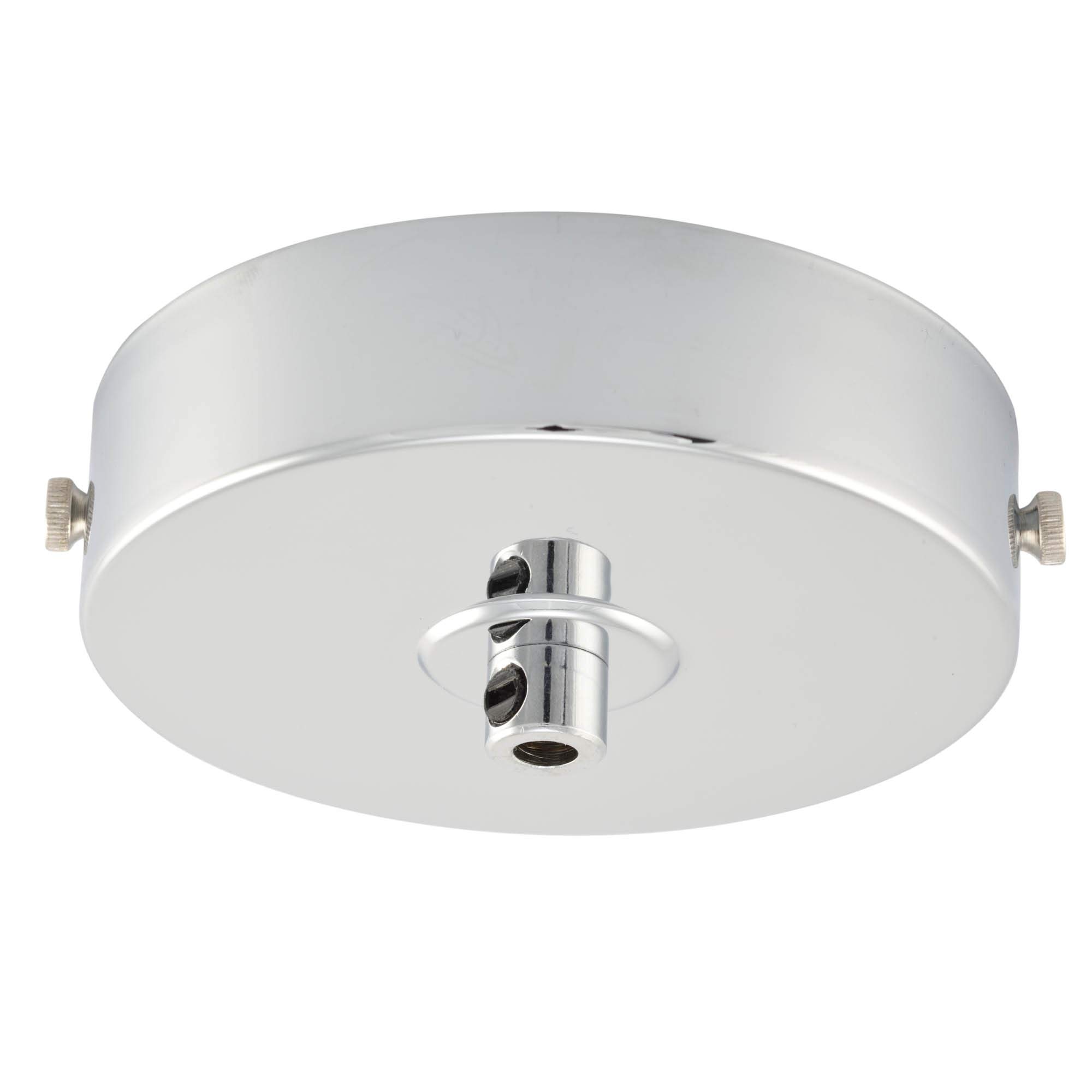 ElekTek 100mm Flat Top Ceiling Rose with Cord Grip Chrome