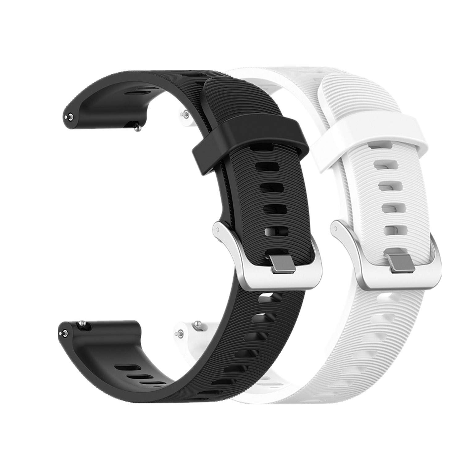 Huwokxix Compatible with Garmin Forerunner 55/645/645 Music/165//Vivoactive 5/6/3/Vivomove HR/Approach S40 Watch Band, Soft Silicone Replacement Strap Fitness Tracker