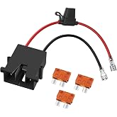 RVBOATPAT Replacement Wire Harness Connector for 12 Volt Electric Equipment with 12 AWG Wire and 3 Replaceable Fuses for Riding Toys