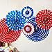 Ohomr Paper Fan Decoration Set of 12 for Wedding Mexican Fiesta Birthday Carnival Kids Christmas Party Color Ceiling Hanging Round Tissue Fans Decor
