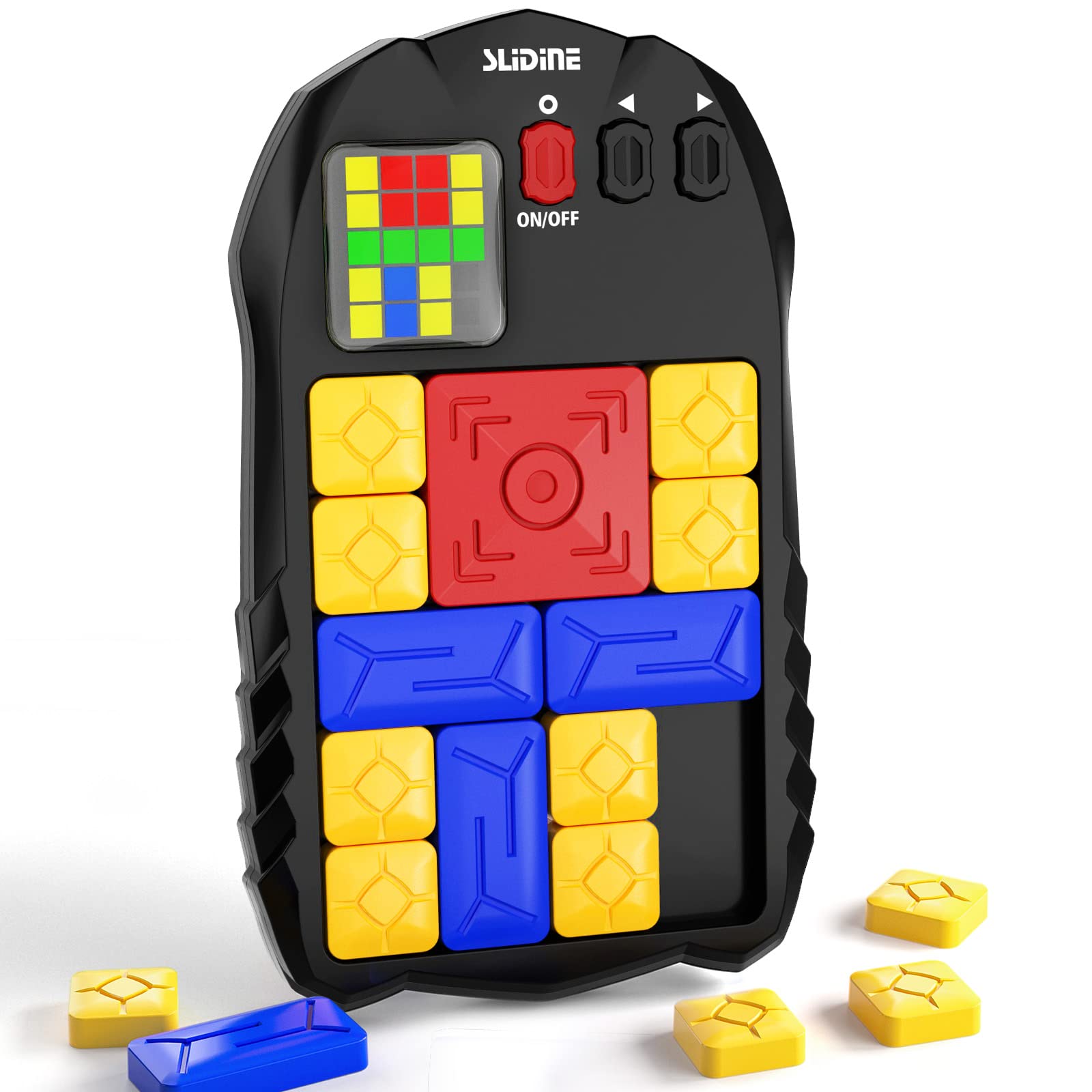 TEMI Handheld Slide Puzzle Games, 500+ Levels Super Slide Game Brain Teaser Puzzles Travel Fidget Toys Party Games Console STEM Learning Toys Kids Gift Kids Teens Adults