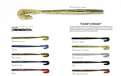 Yum Thump'N Worm Soft P;astic Swim Bait U-Tail