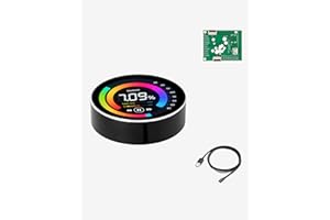 UEAIDISP ESP32-C3 Round Knob Display 1.28 Inch 240×240 IPS TFT esp32 Development Board with Display for LVGL WiFi BLe Uart Rotary Display (Black)