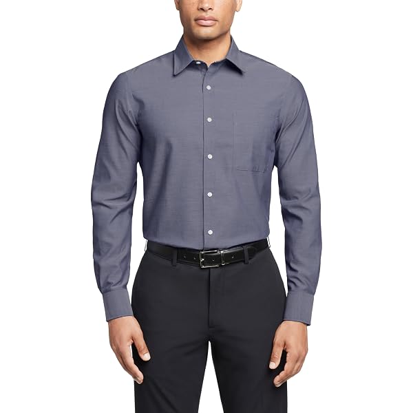 Amazon.com: Haggar Smart Wash Slim Fit Men's Button Down Dress Shirt, Black  Solid,S/14-14.5 32/33 : Clothing, Shoes & Jewelry