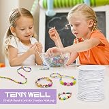 Tenn Well 1mm x 100m Elastic String White Beading Cord Jewelry Making view 5