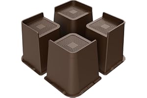 MYMULIKE Lot de 4 rehausseurs de lit de 15,2 cm très résistants pour lit, canapé, bureau, chaise, réfrigérateur, armoire, sup