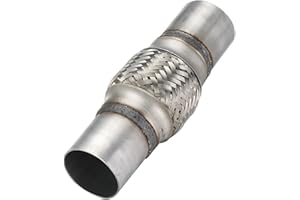 Autarboor Exhaust Flex Pipe, 2''x 4''Stainless Steel Heavy Duty Exhaust Flex Pipe, Double Braid Exhaust Flex Tube, Overall Length 8''