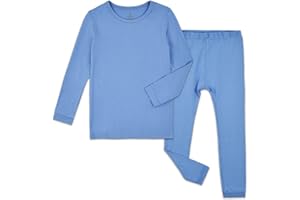 Aablexema Toddler Long Sleeve Pajama Set Rayon,Kids 2pcs Sleepwear Jammies Set