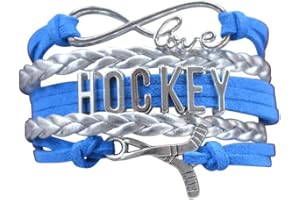 INFINITY COLLECTION Hockey Charm Bracelet, Ice Hockey Jewelry- Infinity Love Hockey Bracelet- Gift for Her