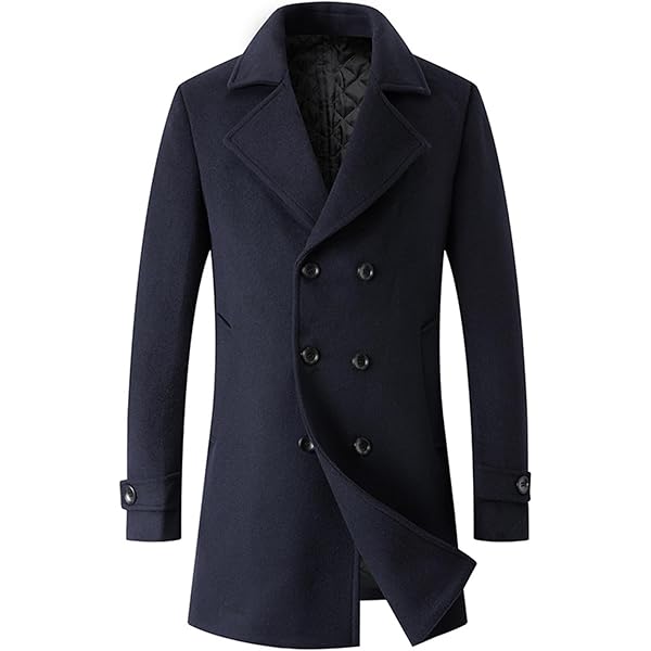 ジャケット・アウター BYBLOS DOUBLE-BREASTED MELTON WOOL COAT BYBLOS Double-Breasted Melton Wool Coat