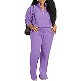 Adogirl Womens 2 Piece Outfits Lounge Sets Fall Half Zip Sweatshirt and Jogger Pants With Pockets Matching Set Tracksuit