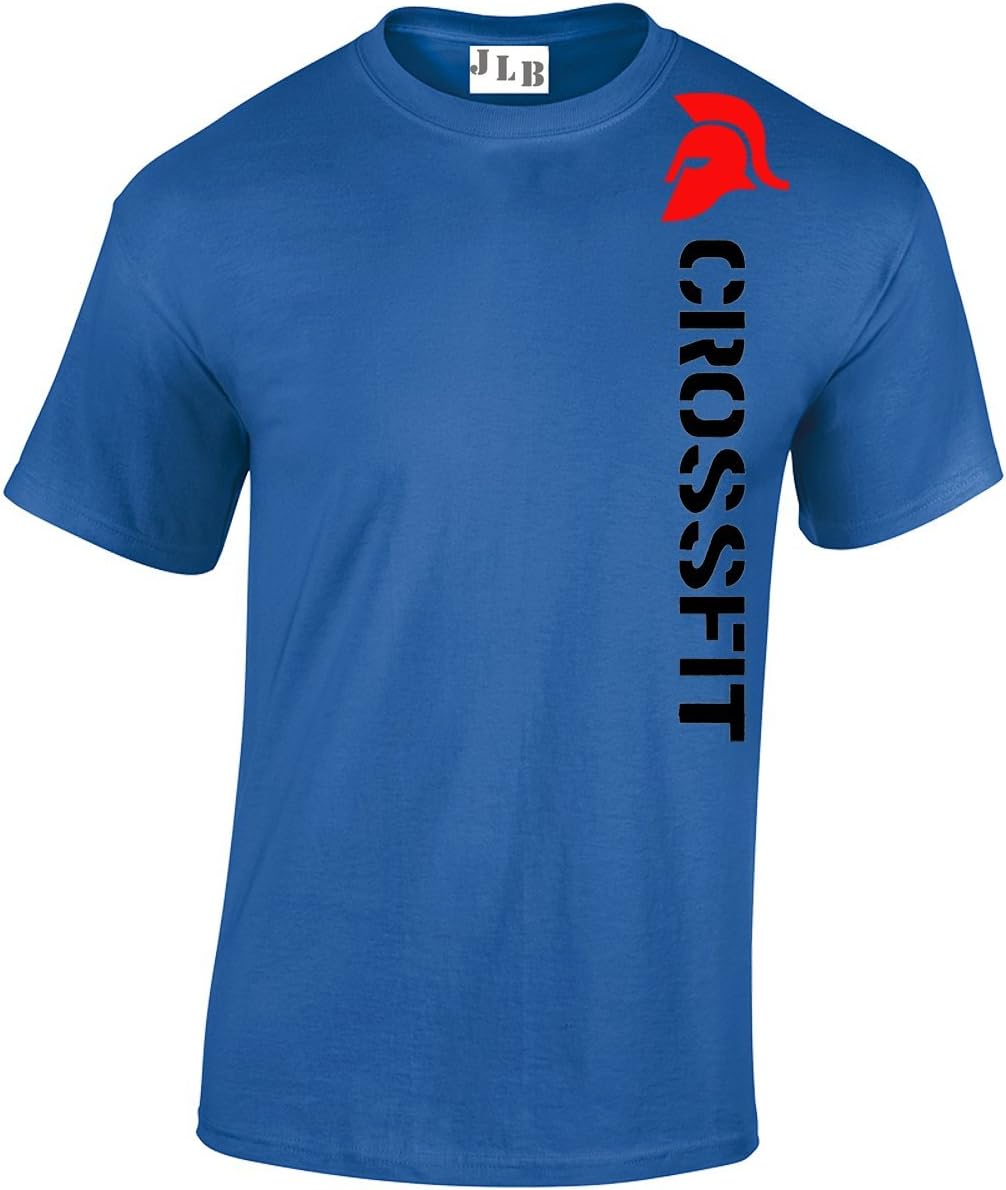 Crossfit Spartan Helmet Gym Sports Fan Premium Quality Regular Fit T-Shirt Top for Men and Teens