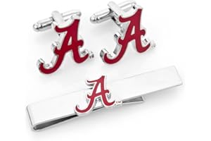 CUFFLINKS INC. NCAA Cufflinks and Tie Bar Gift Set NCAA Team: Alabama Crimson Tide