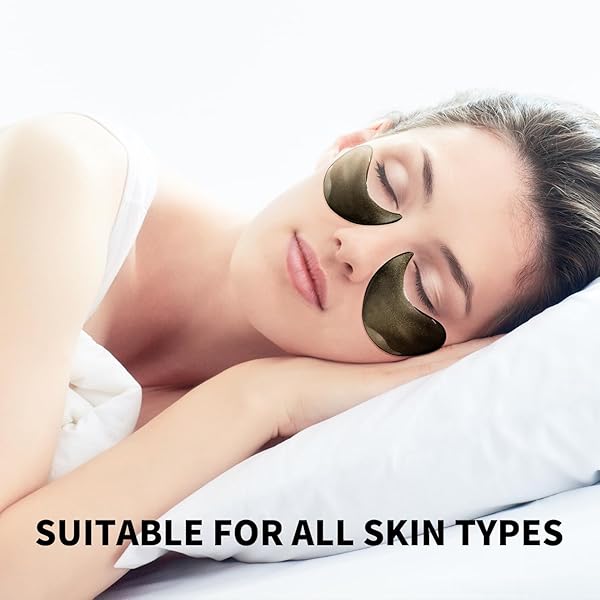 ROUSE BLACK PEARL COLLAGEN EYE MASK ANTI-WRINKLE UNDER EYE PATCHES FOR PUFFY EYES DARK CIRCLES COLLAGEN EYE GEL PAD MOISTURIZING BRIGHTENING UNDER EYE MASK-60PCS