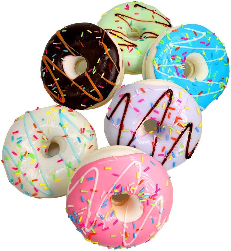 6 Pcs Fake Donuts Cake Toys, Realistic Artificial Fake Doughnut Model Photography