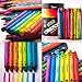 Crayons for Toddlers Babies Kids Big Eco Box Colored Crayon Pack 60 64 Unique Colors Classroom School Supplies Wax Color Bulk Large Count Not Washable (64-Set Unique Colors)