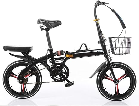 Amazon Co Jp Ly Yy 簡単に安装 軽量 アウトドアスポーツ折りたたみ自転車軽量折りたたみ自転車 インチショックアブソーバポータブル児童生徒の自転車大人の男性と女性 泥除け付き Color Black ホーム キッチン