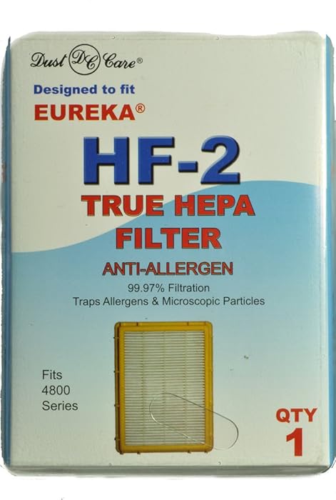 Eureka Upright Ultra Smart Vac True Hepa Filter, Dust Care Replacement Brand, designed to fit Eureka 4800 Series Vacuum Cleaners using Style HF2 filters