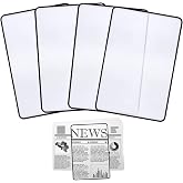 4Pcs Page Magnifying Sheet 3X Lightweight Optical Plastic Fresnel Lens Bookmark Flat Magnifier for the Elderly and People with Low Vision Reading Small Prints, Maps and Books