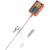 ThermoPro TP510 Waterproof Digital Candy Thermometer with Pot Clip, 8" Long Probe Instant Read Food Cooking Meat Thermometer 