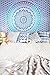 Set of 2 Boho Tapestry or Mandala Tapestry Wall Hanging Indian Hippie Tapestry Bohemian Blanket or Table Cover or Tablecloth Beach Towel Meditation Yoga Mat - Twin Size - 55x85, Blue and Green