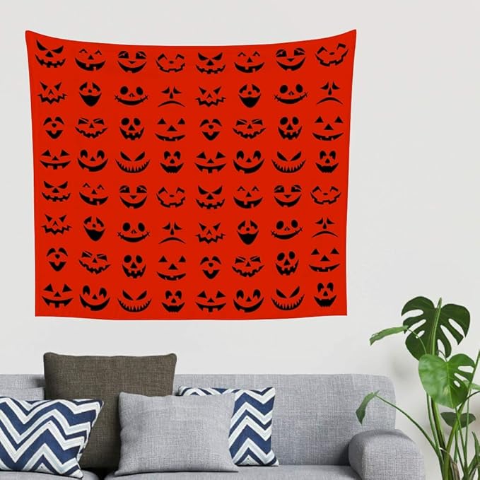 Decoración de pared, diseño de calabazas, Halloween, para habitación