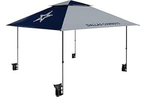Logo Brands NFL Pop-Up 12x12 Canopy - Easy Setup with Built-in Wheels, Vented Roof for Airflow, Includes Sandbags, Stakes, and Tie-Downs – Tent for Tailgate & Outdoor Events