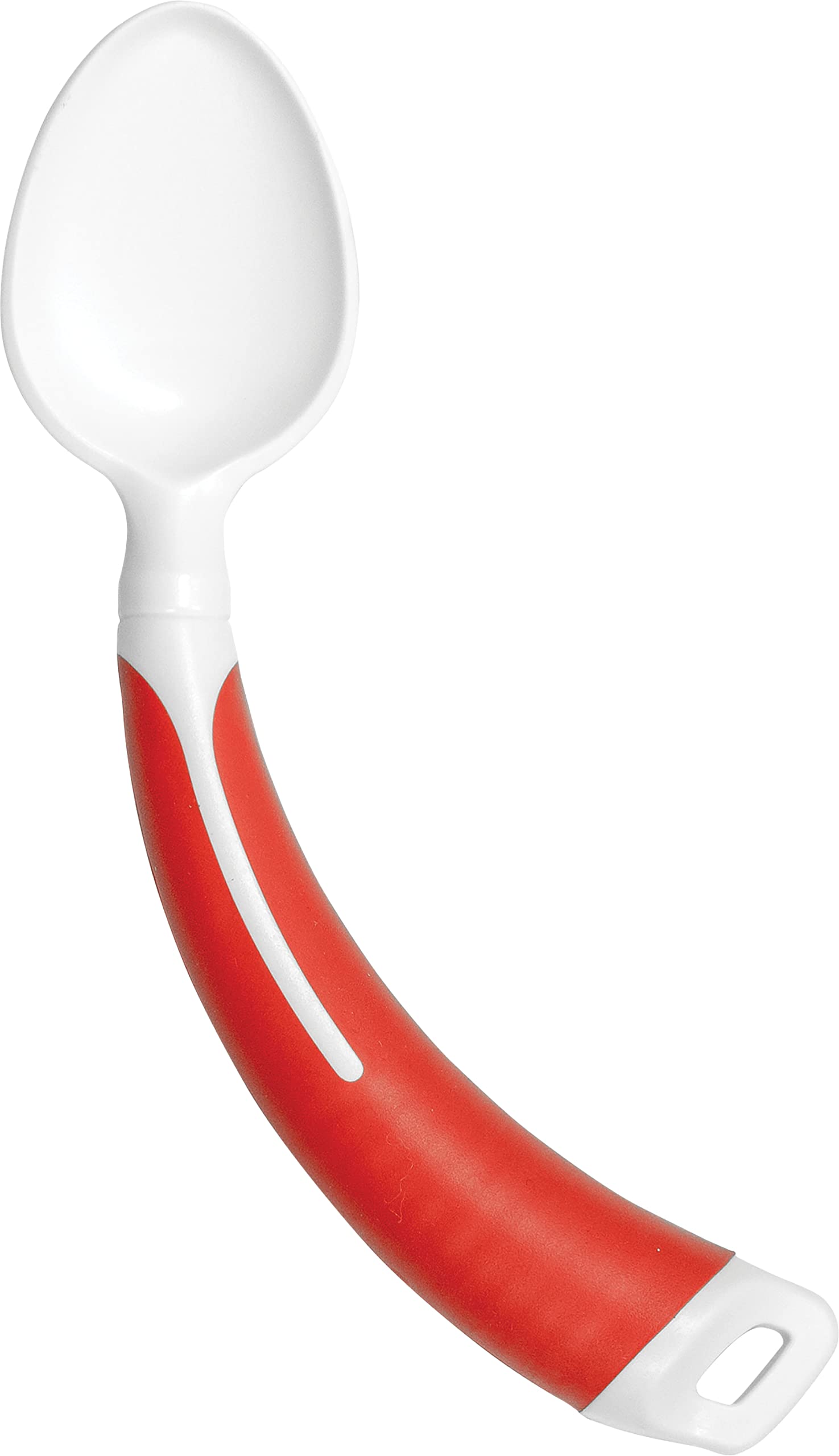 Aidapt Curved/Angled Spoon (Left Handed) for use by The Elderly, Those with a Poor Grip or Limited Wrist Movement and Those Suffering with Parkinson's Disease and Arthritis. More Comfortable Dining