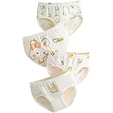 Haloumoning Girls Underwear Soft Cotton Underwear Toddler Girls Briefs Kids Comfy Panties,4-pack