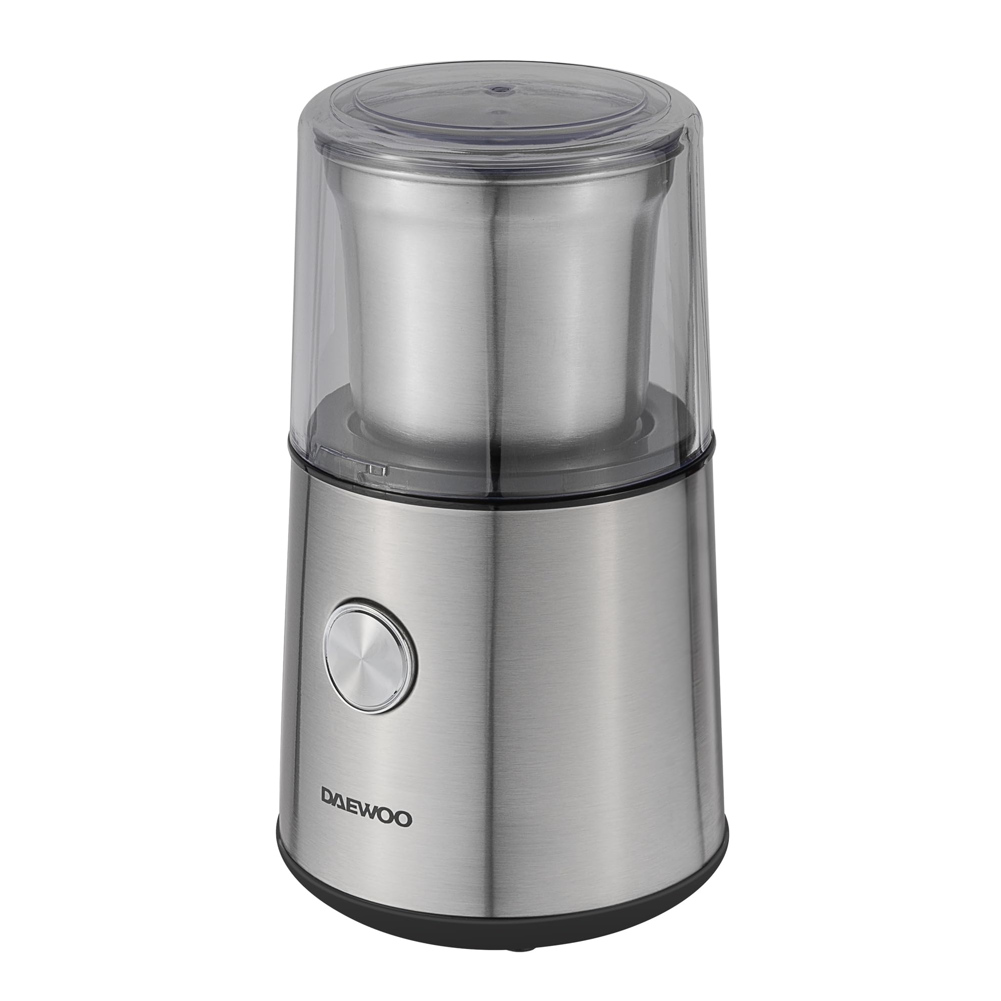 Daewoo Wet and Dry Multi Grinder for Coffee, Nuts, Spices with Safety Lock, Non-Slip Feet, Viewing Window, Stainless-Steel Housing and Blades, Compact Coffee Grinder