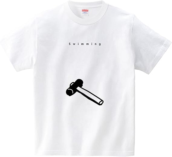 Amazon イタクシーズ Tシャツ 水泳とカナヅチ オワリ メンズ オリジナルプリント 通販