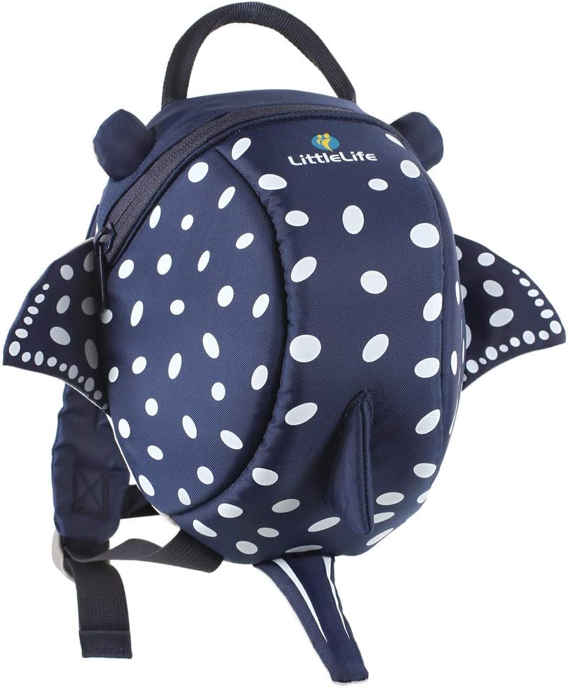 LittleLife Animal Toddler Backpack With Safety Rein, Stingray, Blue
