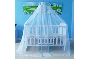 PENINSULA LOVE Crib Mosquito Net Crib Dome Bed Canopy Foldable Cot Net Tent Universal Palace Style Dome Bed Curtain (Stand Rod NOT Included)