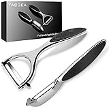 TACGEA Vegetable Peeler for Kitchen, Potato Peelers for Fruit Straight Blade, Durable Non-Slip Handle, Set of 2