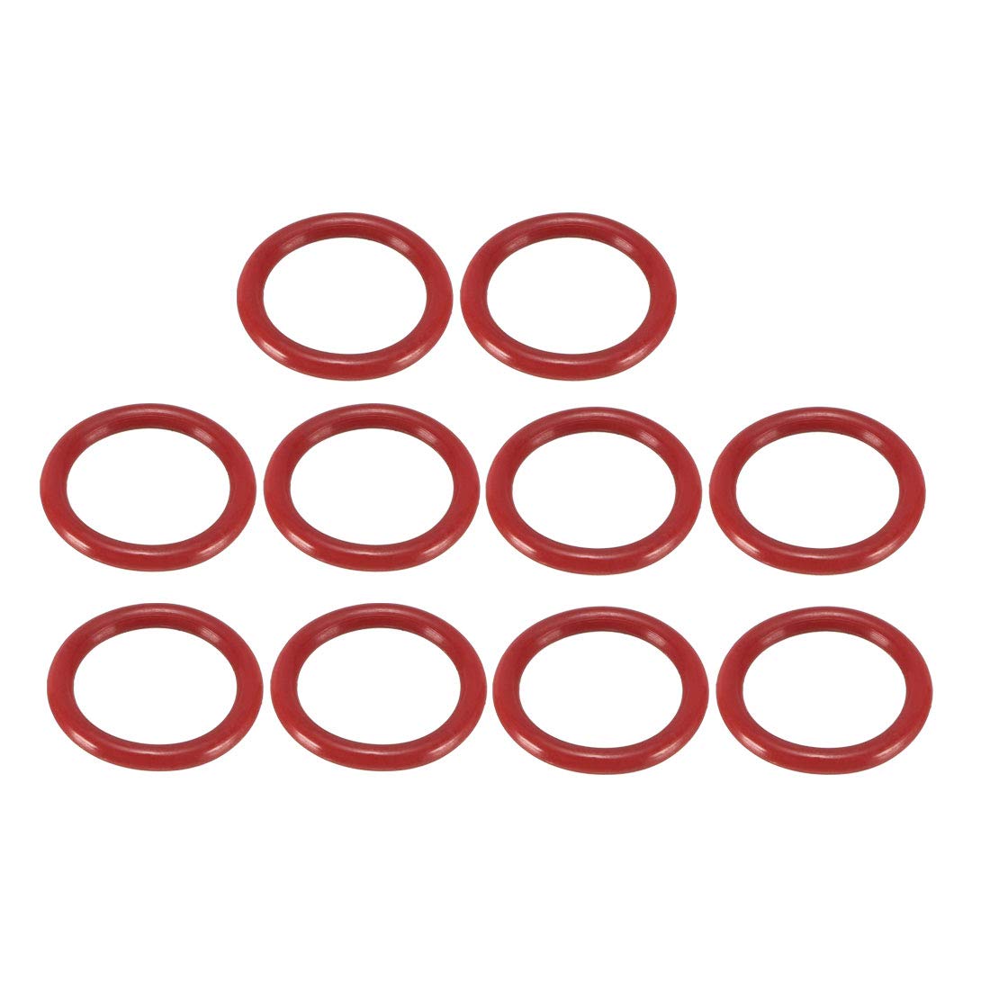 Sourcingmap 20mm x 2.5mm Silicone O Ring Oil Sealing Washers Grommets Red 10 Pcs