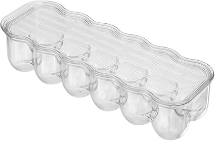 InterDesign Fridge/Freeze Binz Eierbehälter, lange Aufbewahrungsbox aus