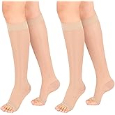 15-20mmHg Knee High Sheer Compression Socks, Compression Socks for Women, Medical Compression Stockings for Teachers, Nurses, Traveler