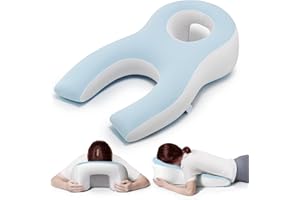 anzhixiu Memory Foam Face Down Pillow After Eye Surgery- Whole BBL Pillow Face Down for Stomach Sleep, Massage-Blue