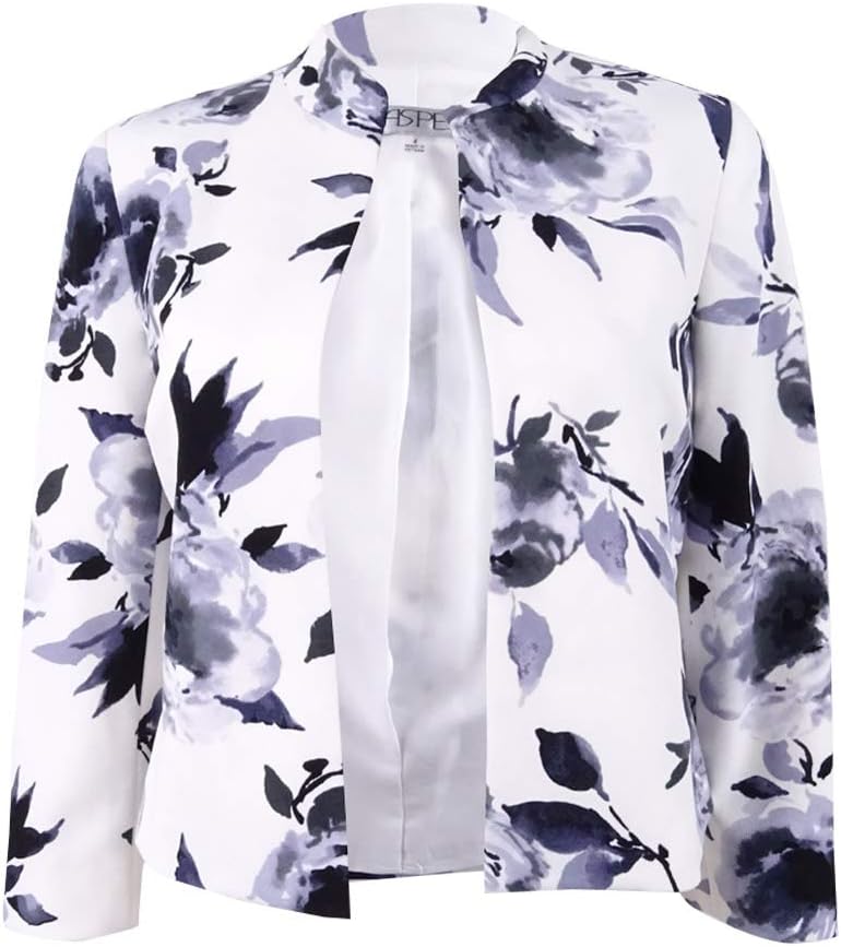 Kasper Women's Floral-Print Flyaway Jacket