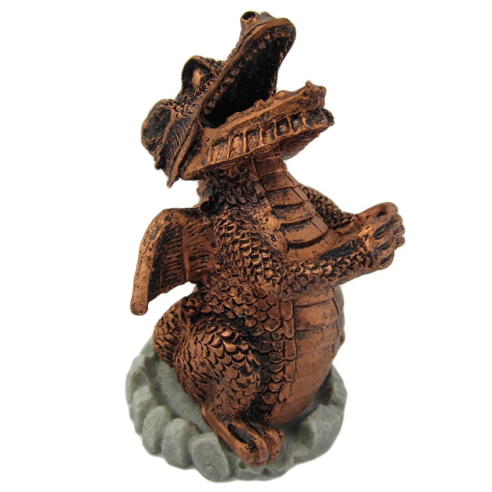Mystical Red Dragon Incense Cone Holder - 9.5cm x 6cm (1 Pc) - Unique & Intricately Designed - Captivating Home Decor & Aromatherapy Experience