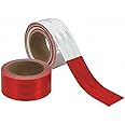 Safe Way Traction 2" x 150' Roll 3M 983 Series Diamond Grade Conspicuity Trailer DOT-C2 Reflective Safety Tape Red & White 6”/ 6” Pattern (PN67535)