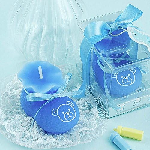 Osye Baby Shoes Candles for Birthday/Party, Smokeless (Blue/Boy)