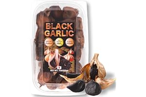 BAYU STORE Black Garlic – Whole Japanese Ajo, Rich Sweetness Like Balsamic or Prunes, Fermented Foods Superfood, Ready to Eat for Snack or with Potatoes, Non-GMO, No Additives, Japanese food,7oz (200g), Made in Japan