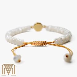 Handmade Evil Eye Bracelet – White Mother of