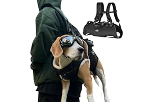 wakytu Dog Lift Harness Sling Carrier for Dogs Hind Leg Stair Support Old, Disabled, Joint Injuries, Arthritis, Rehabilitation Nail Trimming, Large Dogs Up and Down Stairs, Cars(33-66 LBS)