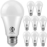 EdisonPar A19 8-Pack LED Light Bulbs, E26 Base 75W Equivalent 1000lumens 5000K Daylight, Cool White Non-Dimmable 9W 120V 2500