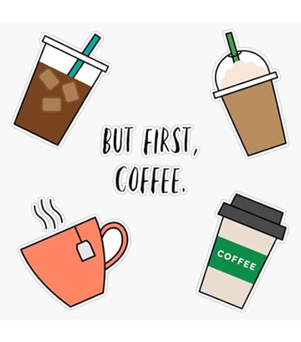 Coffee Lover Car Magnet - 5 Inch Flexible Reusable Magnetic Bumper Sticker