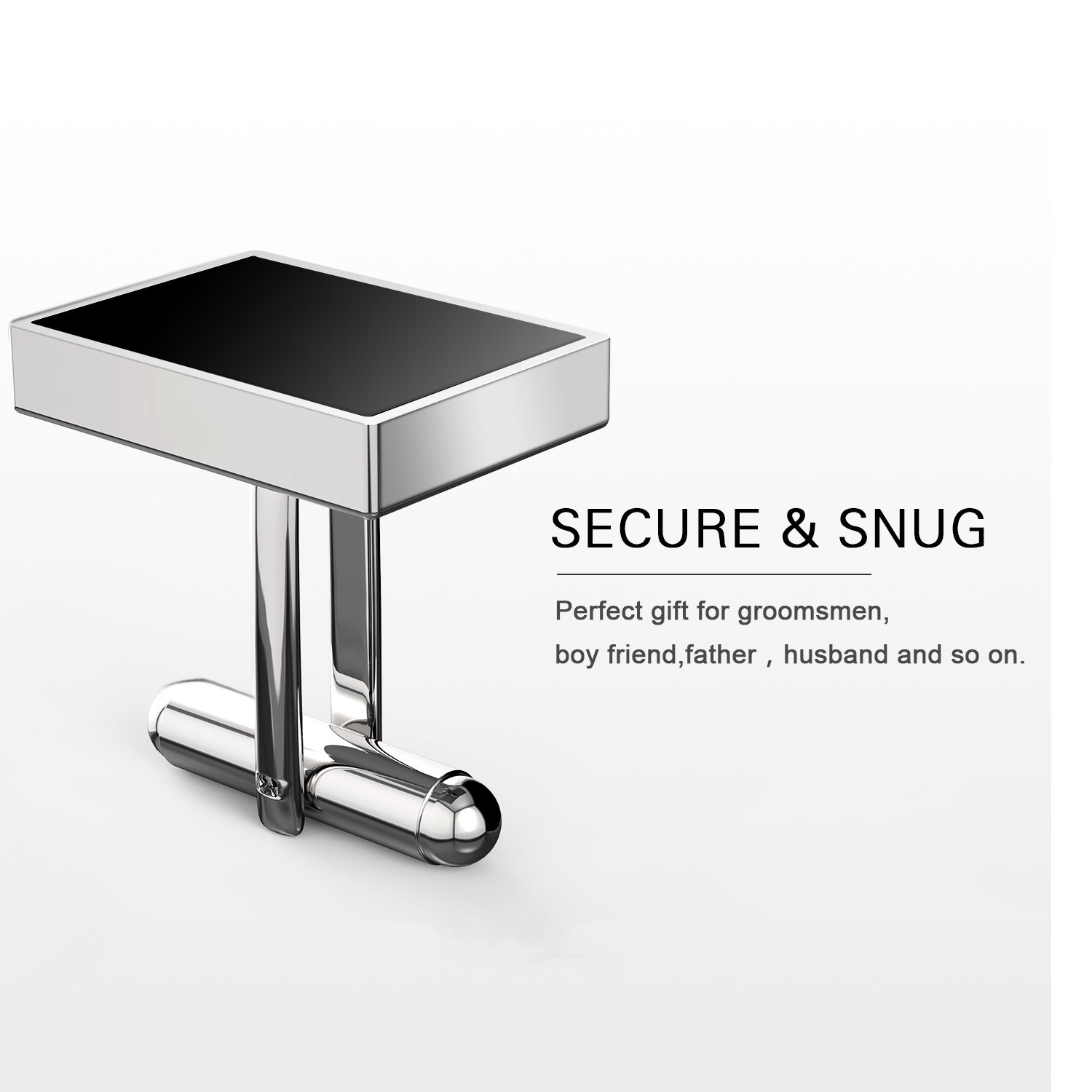 UHIBROS Mens Cufflinks Shirt Studs Set Tuxedo Shirt Cuff Links for Men Business Wedding 2 Cufflinks and 6 Studs (8pcs)